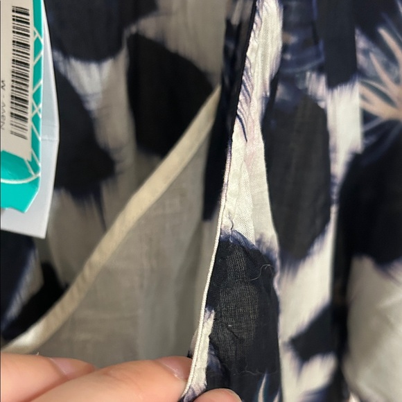 Velvet by Graham & Spencer Navy and Cream Floral Mini Dress ON SALE - Picture 9 of 11